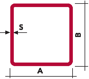 Tubo cuadrado inoxidable
